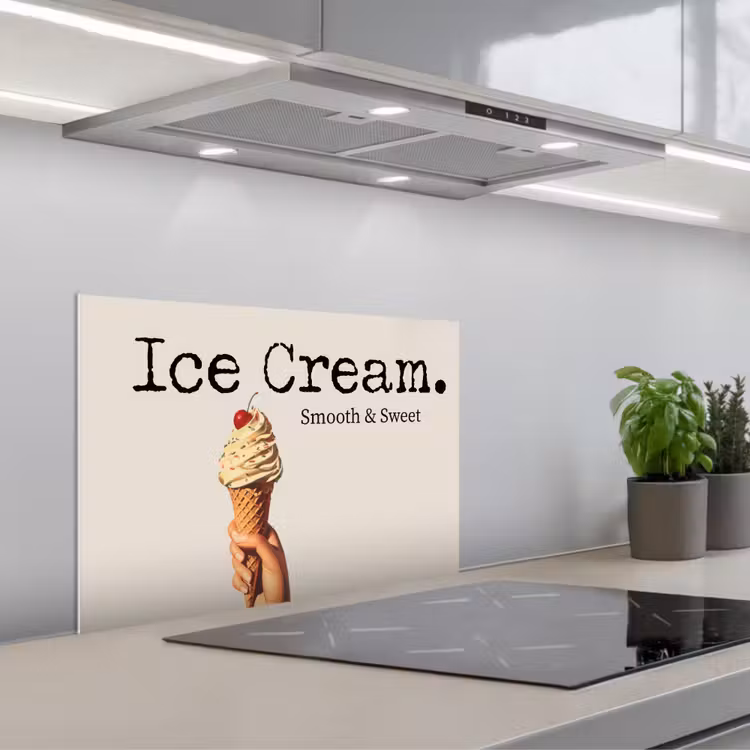 Spatscherm keuken - Ice cream - Softijs - Kleurrijk - Kers — 5