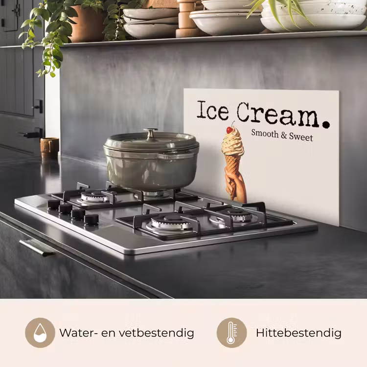 Spatscherm keuken - Ice cream - Softijs - Kleurrijk - Kers — 7