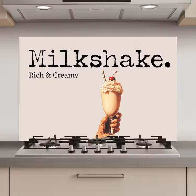 Spatscherm keuken - Milkshake - Kers - Rietje — 1