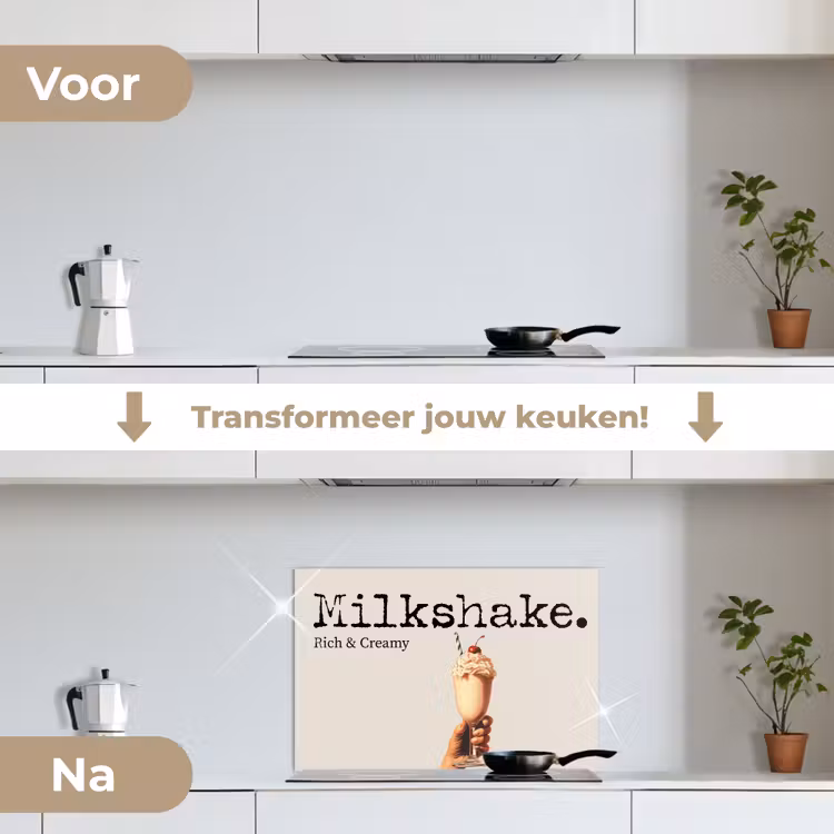Spatscherm keuken - Milkshake - Kers - Rietje — 3