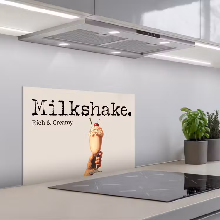 Spatscherm keuken - Milkshake - Kers - Rietje — 5