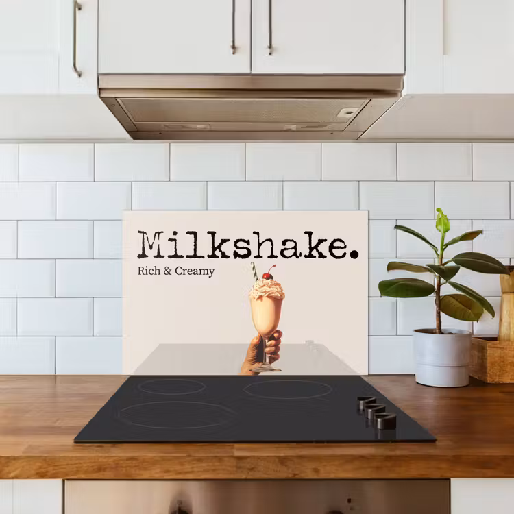 Spatscherm keuken - Milkshake - Kers - Rietje — 6