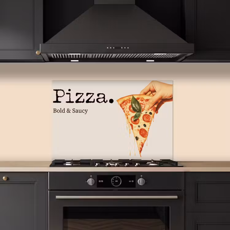 Spatscherm keuken - Pizza - Kaas - Pepperoni — 2