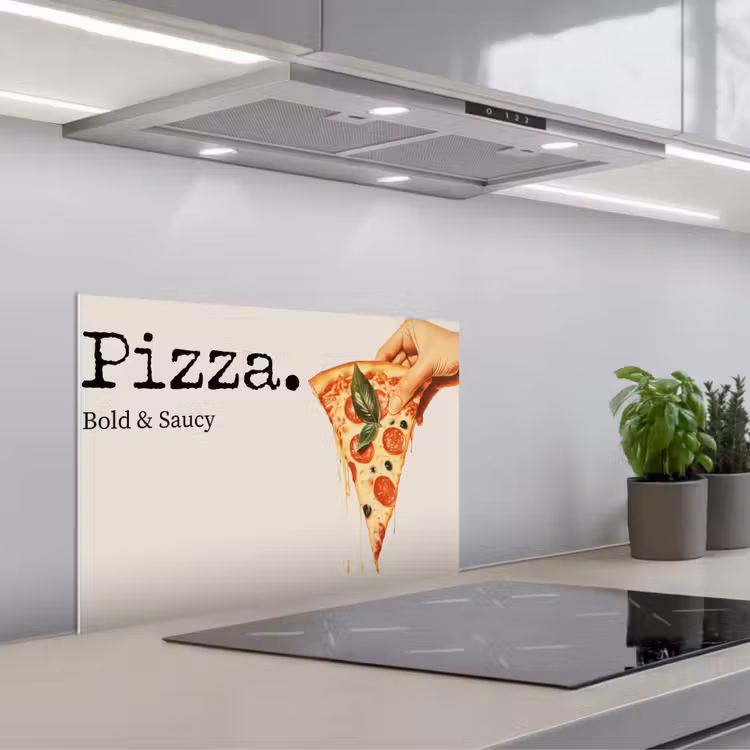 Spatscherm keuken - Pizza - Kaas - Pepperoni — 5