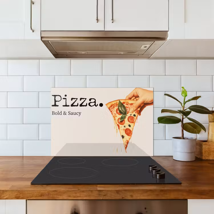 Spatscherm keuken - Pizza - Kaas - Pepperoni — 6