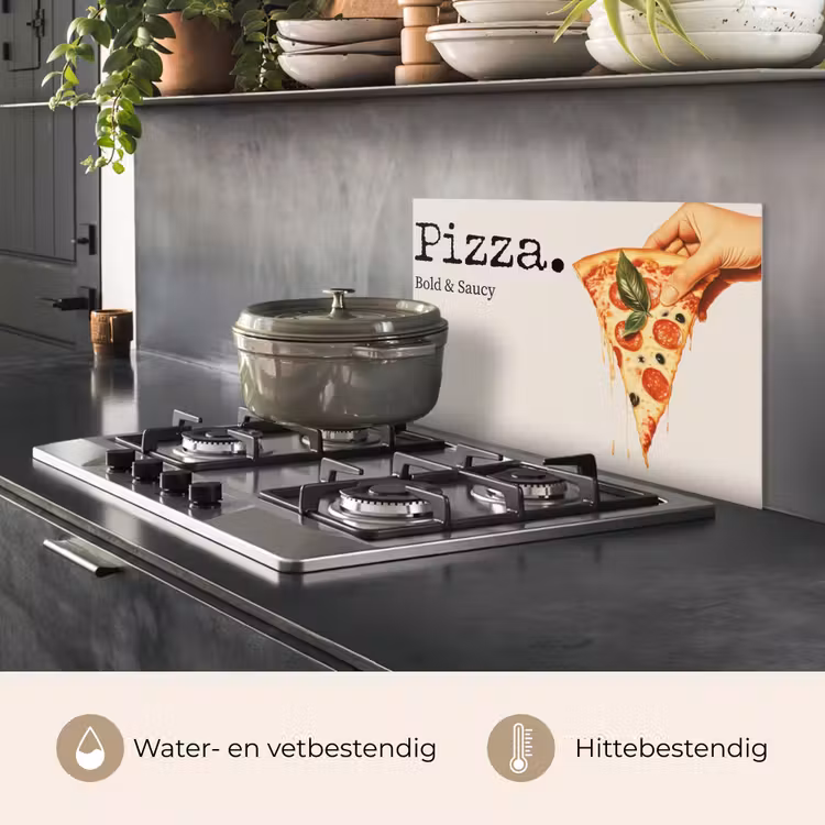 Spatscherm keuken - Pizza - Kaas - Pepperoni — 7