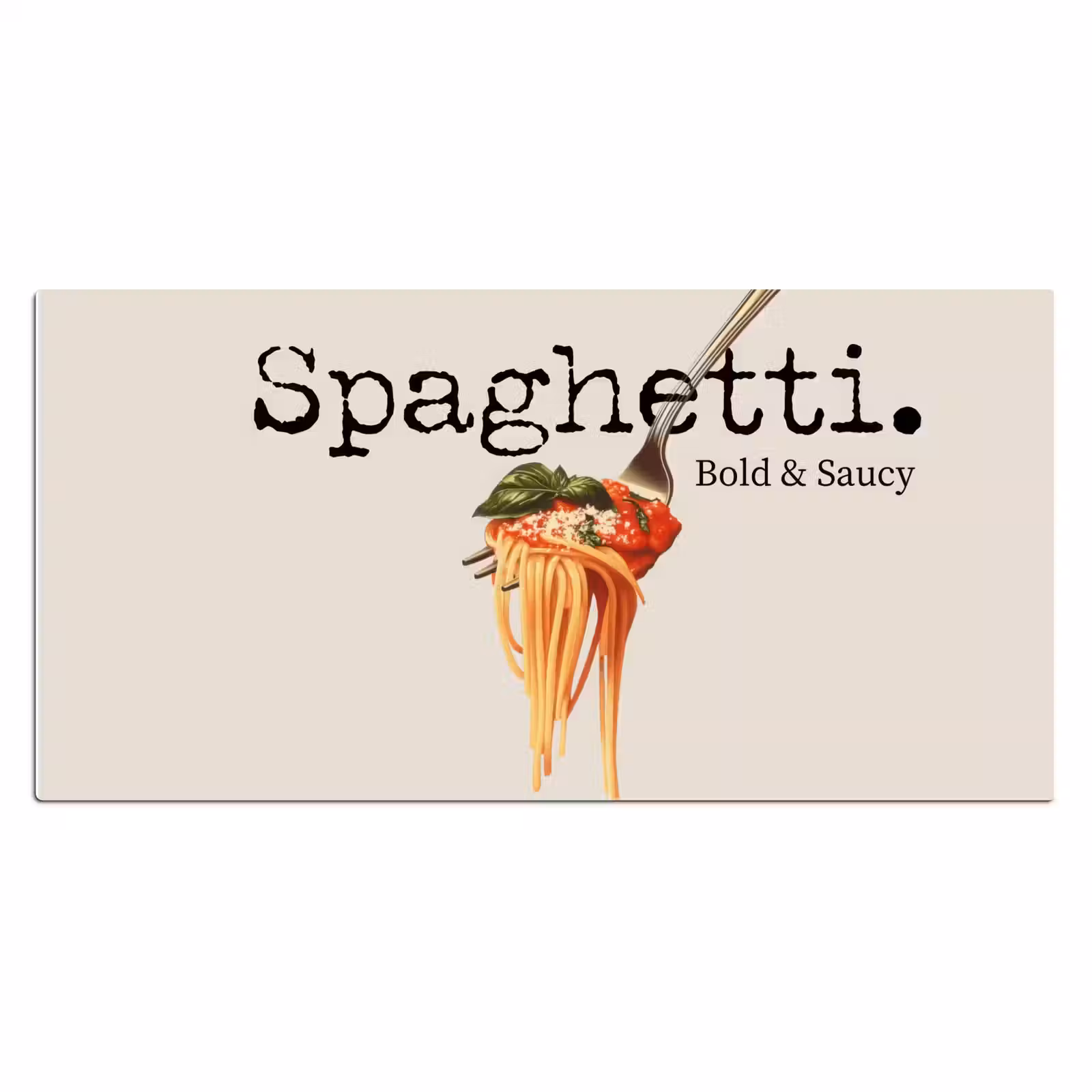 Bureau onderlegger - Spaghetti - tomatensaus - Parmezaanse kaas — 1