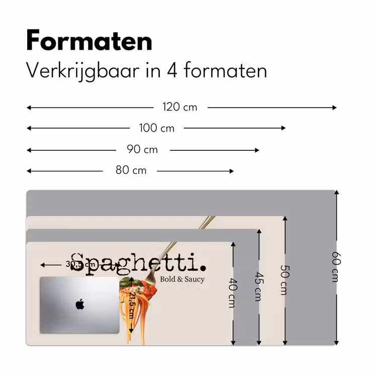 Bureau onderlegger - Spaghetti - tomatensaus - Parmezaanse kaas — 7
