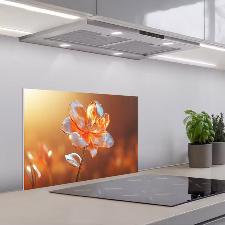 Spatscherm keuken - Glazen - Bloem - Zonlicht — 5