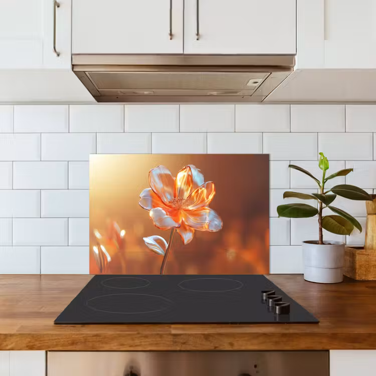 Spatscherm keuken - Glazen - Bloem - Zonlicht — 6
