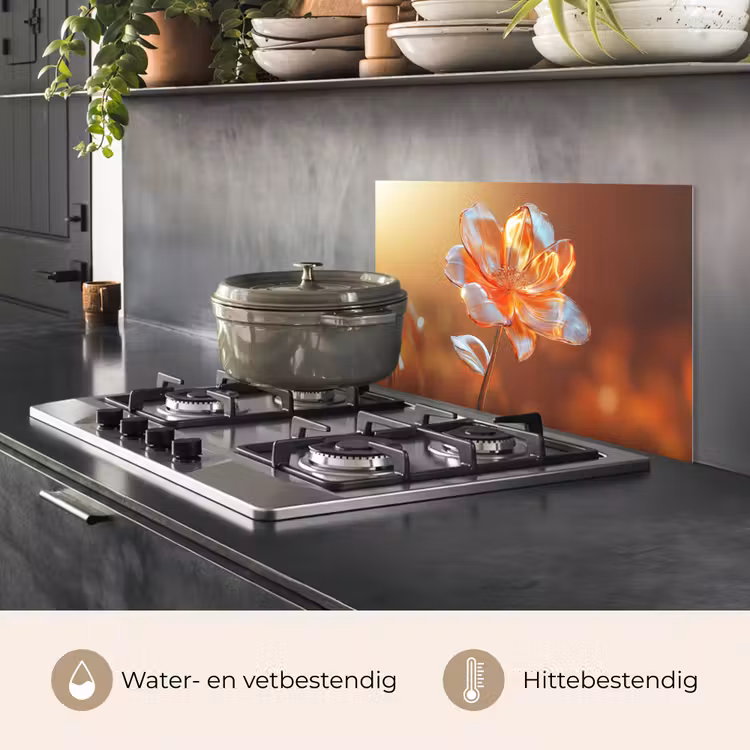 Spatscherm keuken - Glazen - Bloem - Zonlicht — 7