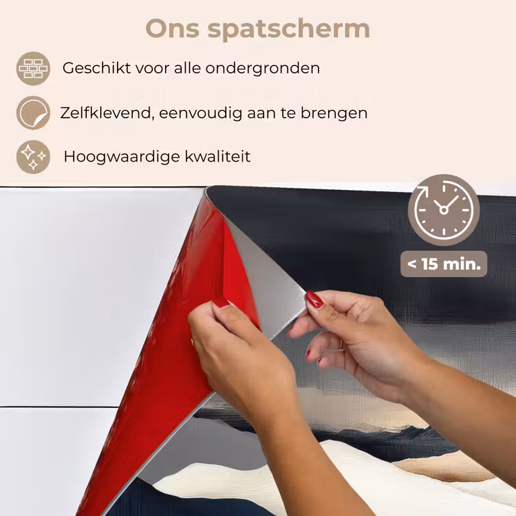 Spatscherm keuken - Bergen - Donkerblauw - Landschap — 4