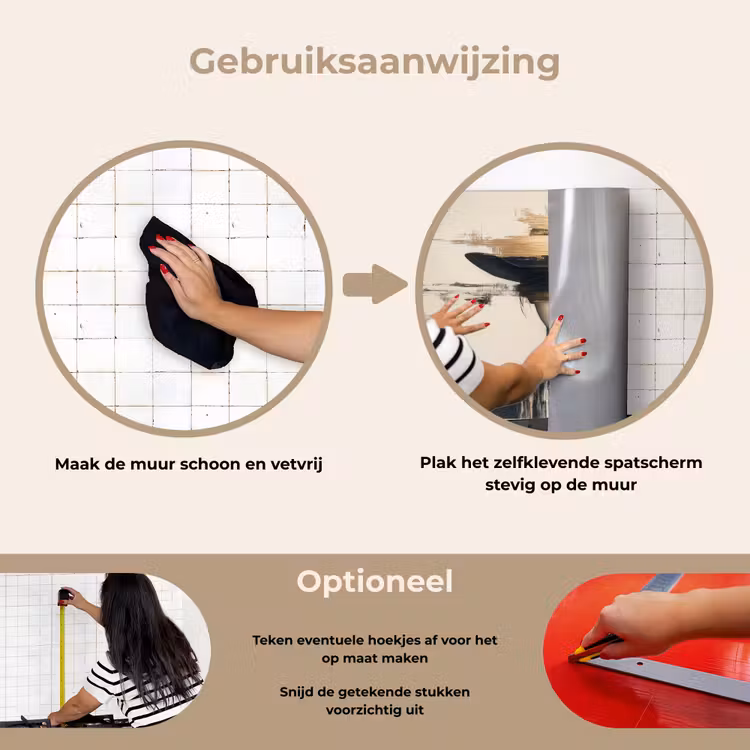 Spatscherm keuken - Vrouw - Hoed - Verf — 8