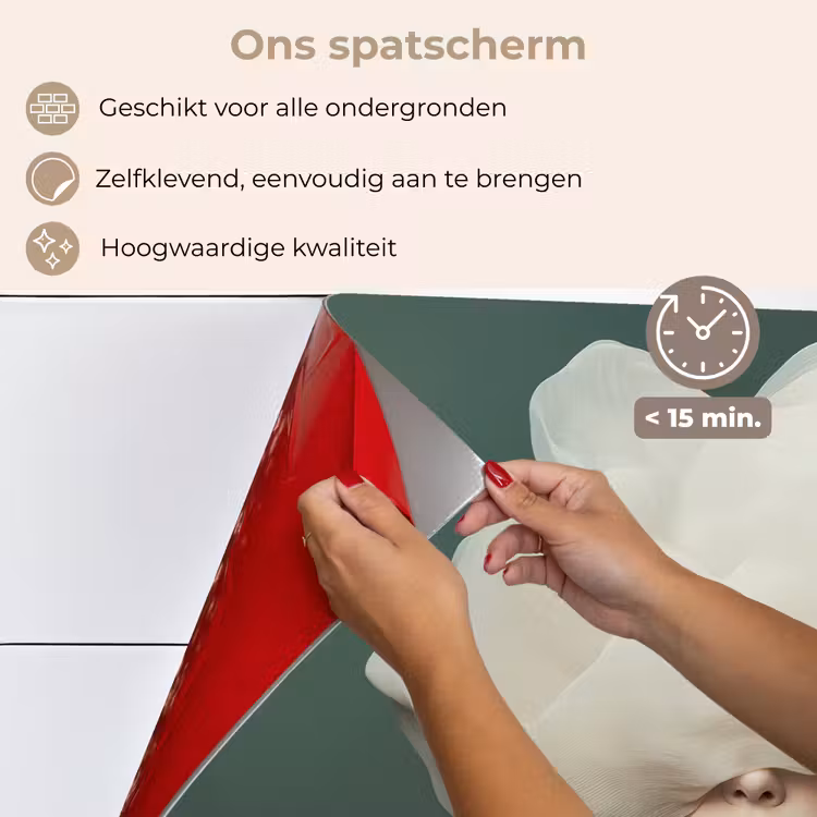 Spatscherm keuken - Hoed - Vrouw - Beige — 4