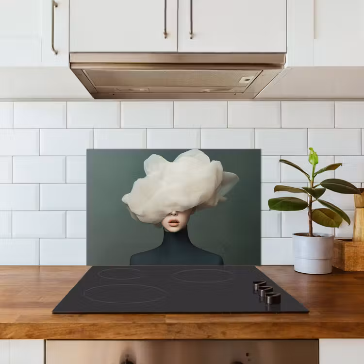 Spatscherm keuken - Hoed - Vrouw - Beige — 6