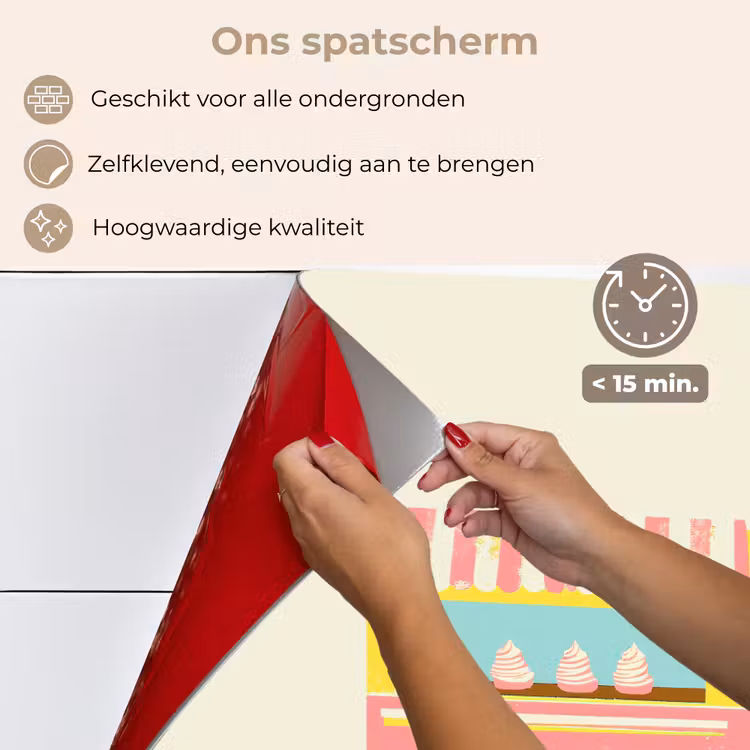 Spatscherm keuken - Ijskar - Retro - Softijsjes - Roze — 4