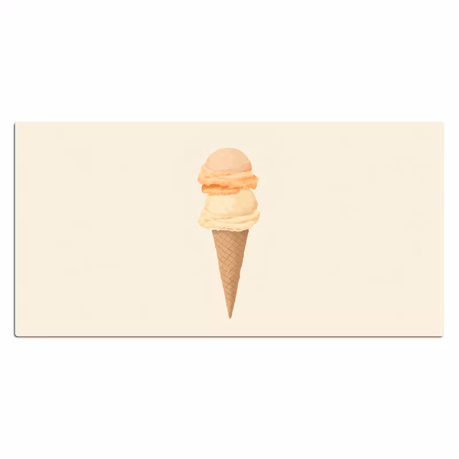 Bureau onderlegger - Minimalistisch - Schepijs - Hoorntje - Beige — 1