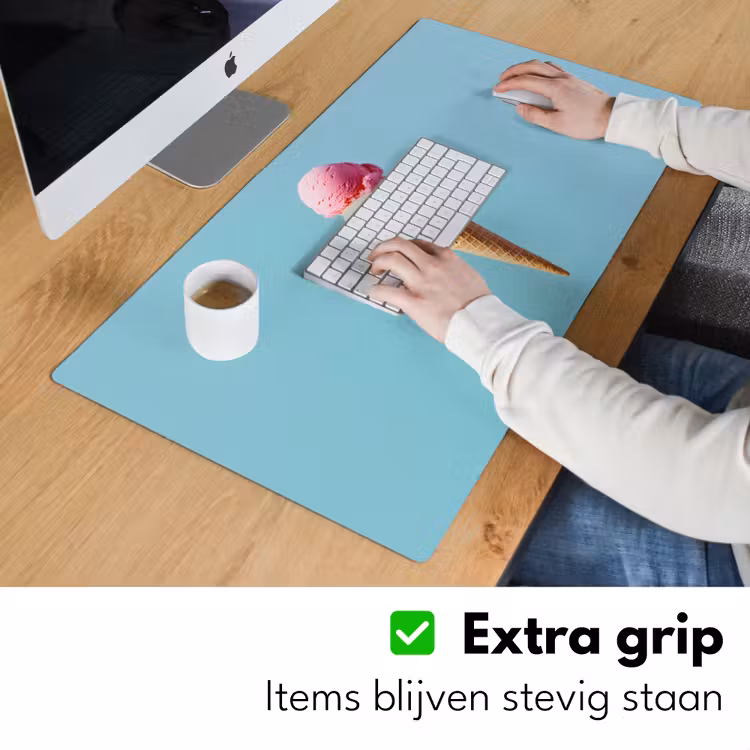 Bureau onderlegger - Bolletjes - Schepijs - Hoorntje - Blauw — 5