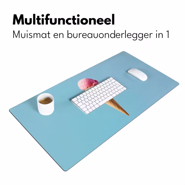 Bureau onderlegger - Bolletjes - Schepijs - Hoorntje - Blauw — 6