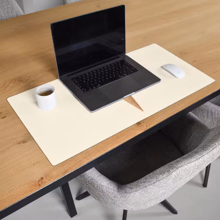 Bureau onderlegger - Minimalistisch - Schepijs - Hoorntje - Beige — 2