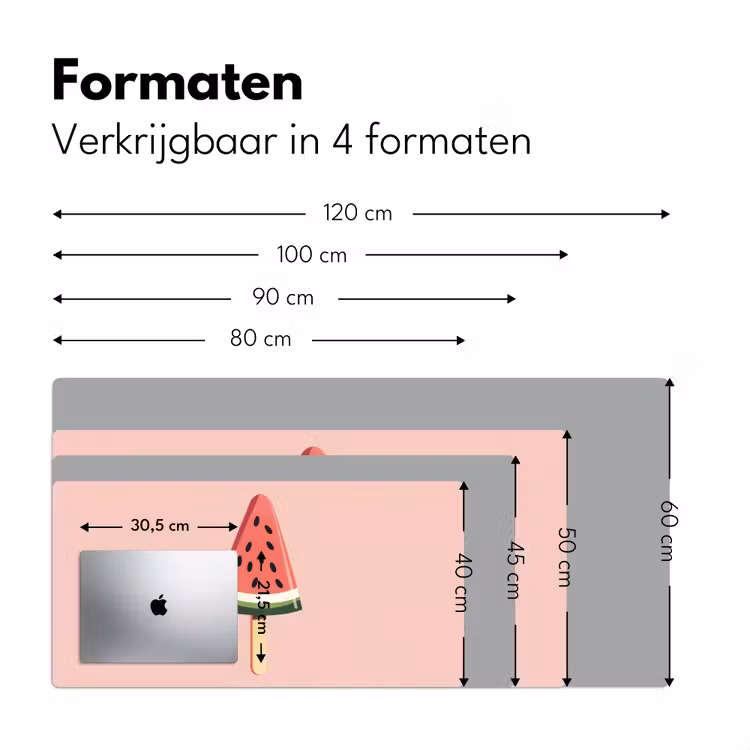Bureau onderlegger - Watermeloen - Ijsje - Pitjes - Rood — 7