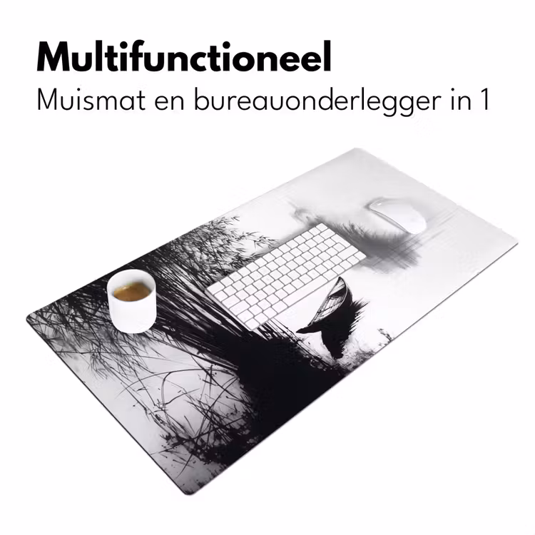 Bureau onderlegger - Boot - Rivier - Bamboe - Wit — 6