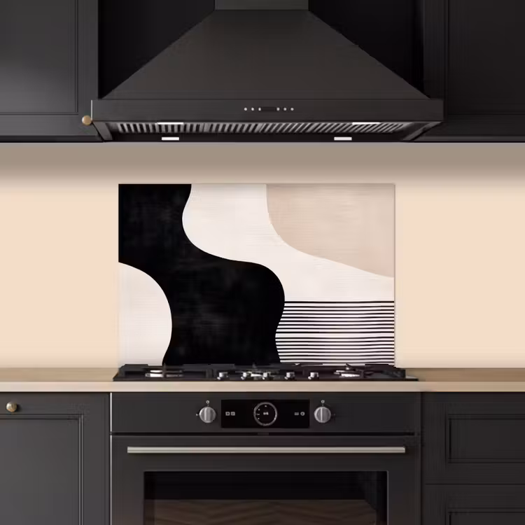 Spatscherm keuken - Abstract - Japandi - Beige - Modern — 2