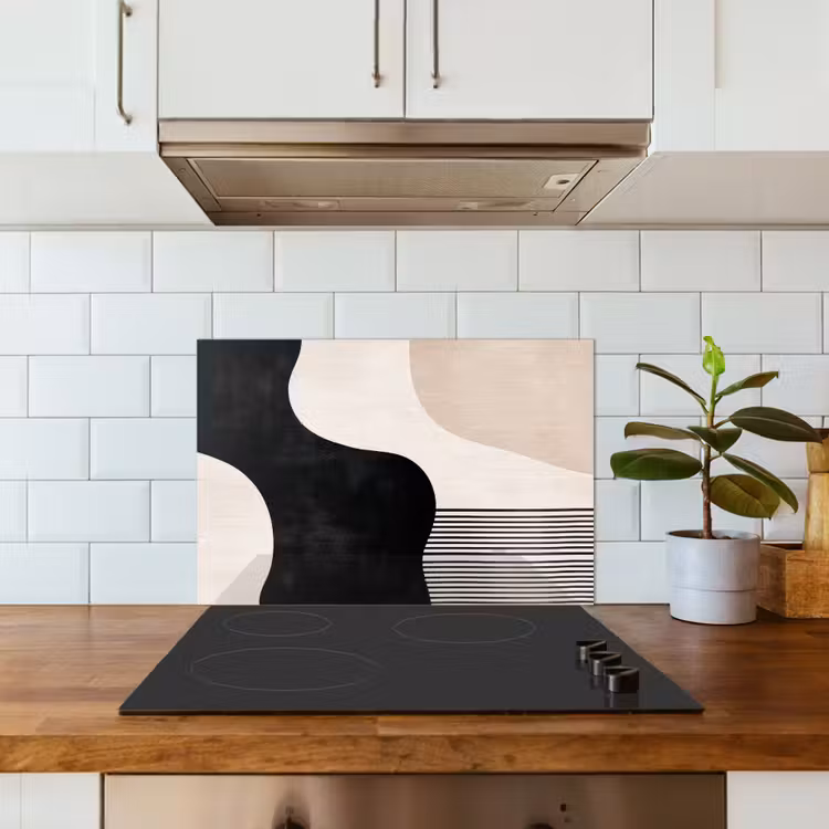 Spatscherm keuken - Abstract - Japandi - Beige - Modern — 6