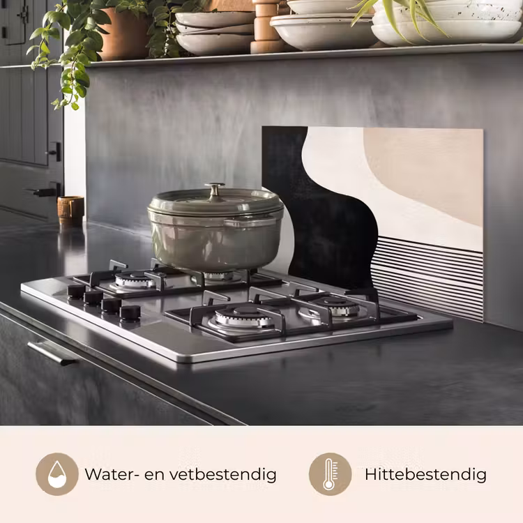 Spatscherm keuken - Abstract - Japandi - Beige - Modern — 7