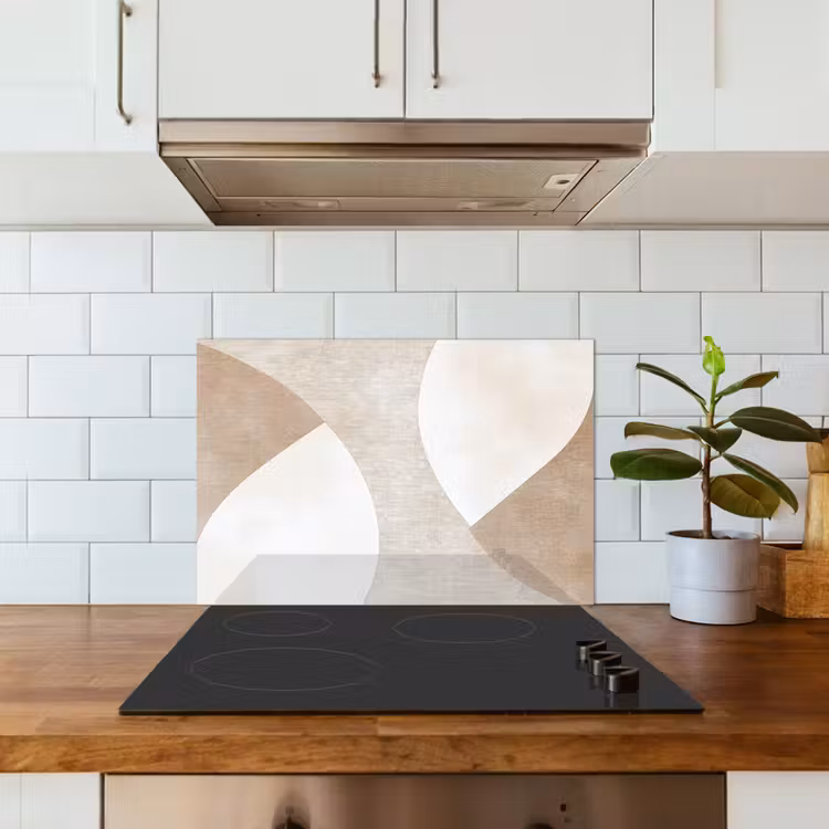Spatscherm keuken - Bruin - Japandi - Abstract — 6