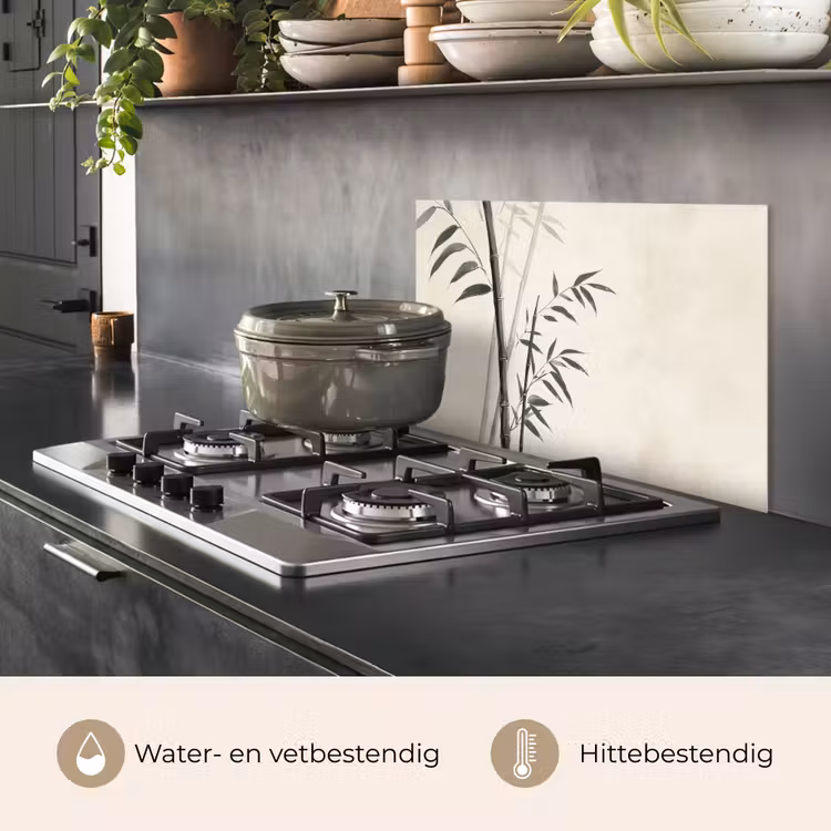 Spatscherm keuken - Japandi - Bamboe - Beige — 7