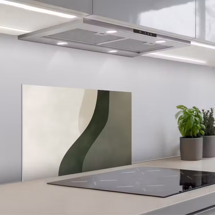 Spatscherm keuken - Japandi - Groen - Abstract - Modern — 5