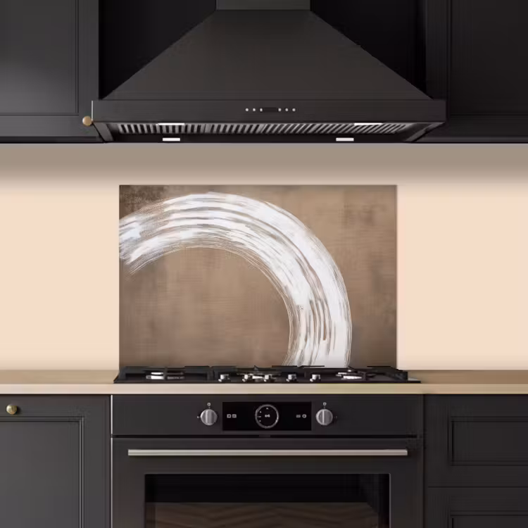 Spatscherm keuken - Verf - Bruin - Japandi — 2