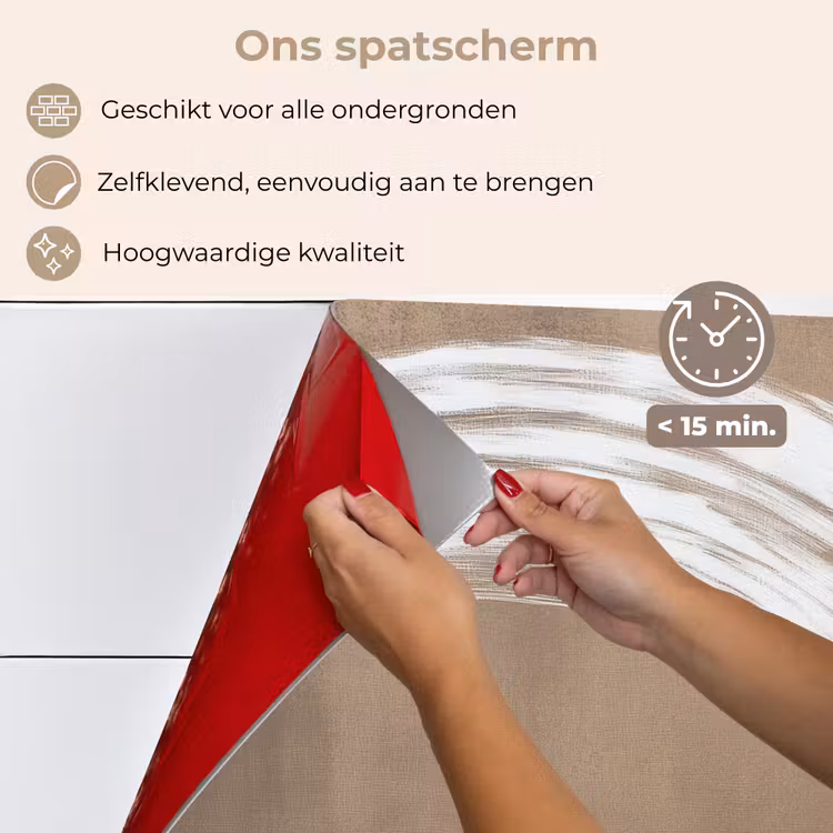 Spatscherm keuken - Verf - Bruin - Japandi — 4