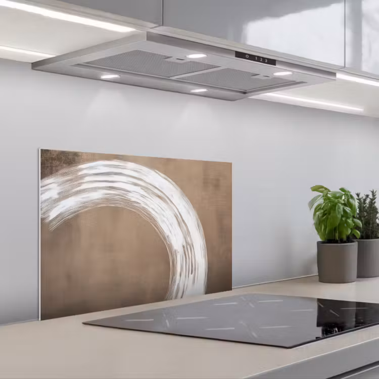 Spatscherm keuken - Verf - Bruin - Japandi — 5