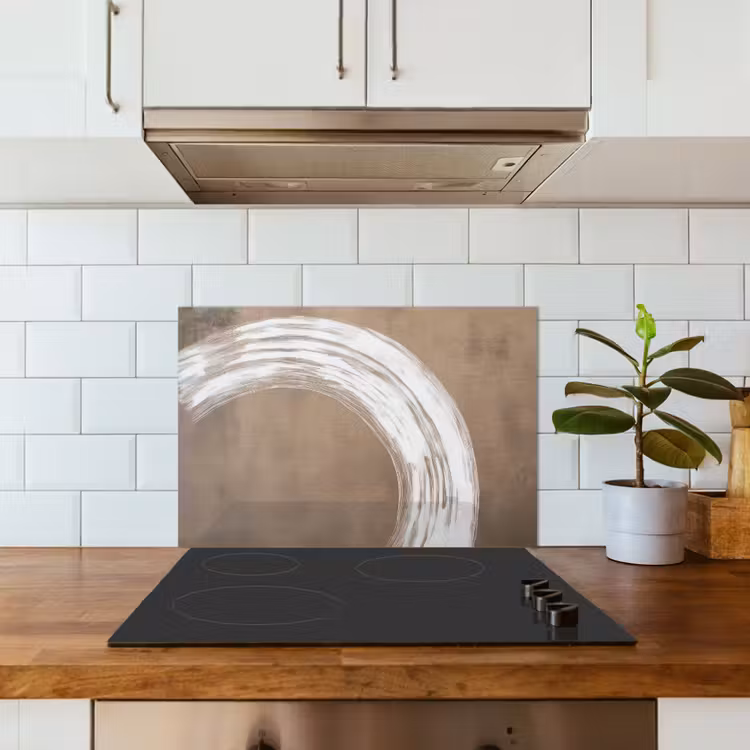 Spatscherm keuken - Verf - Bruin - Japandi — 6