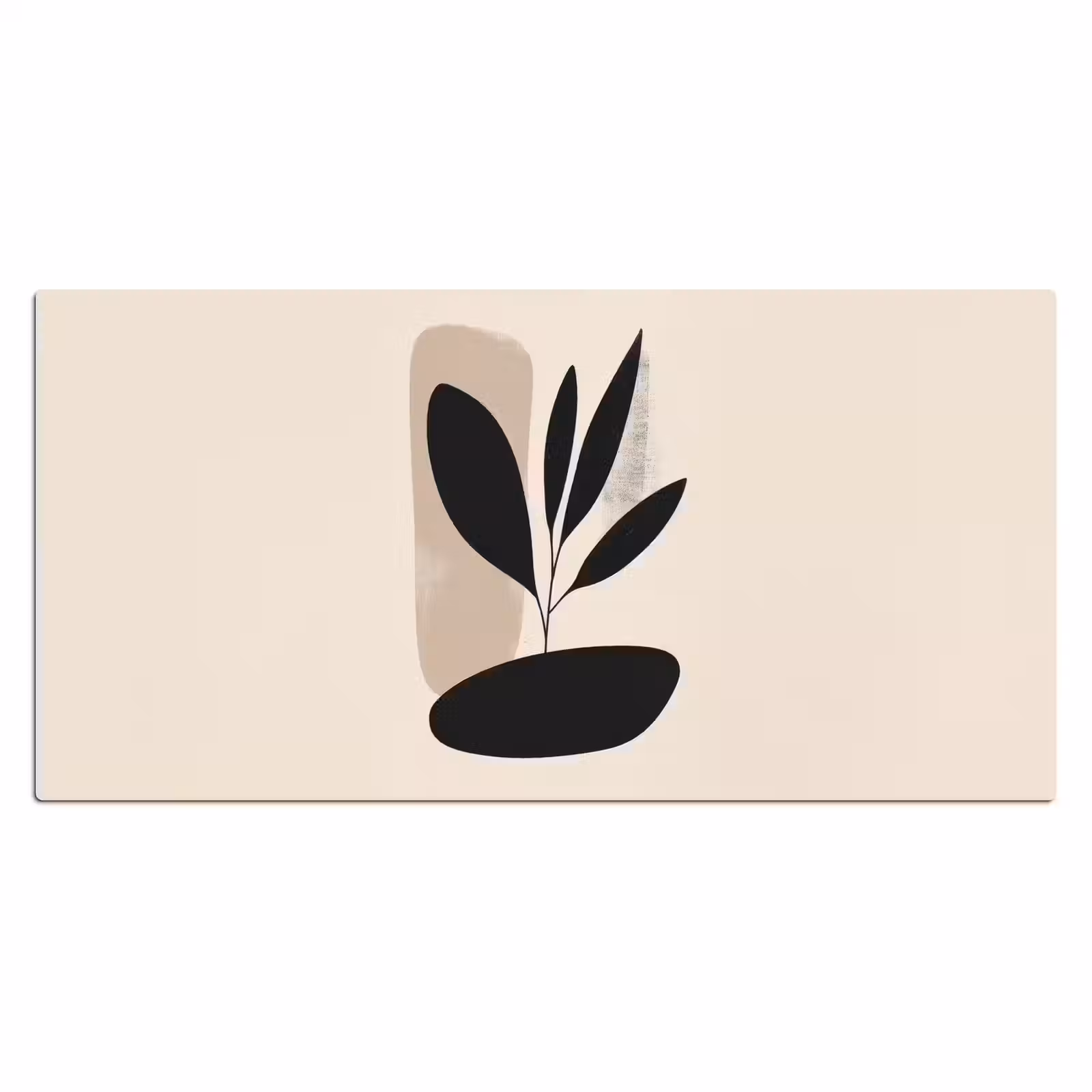 Bureau onderlegger - Plant - Beige - Japandi — 1