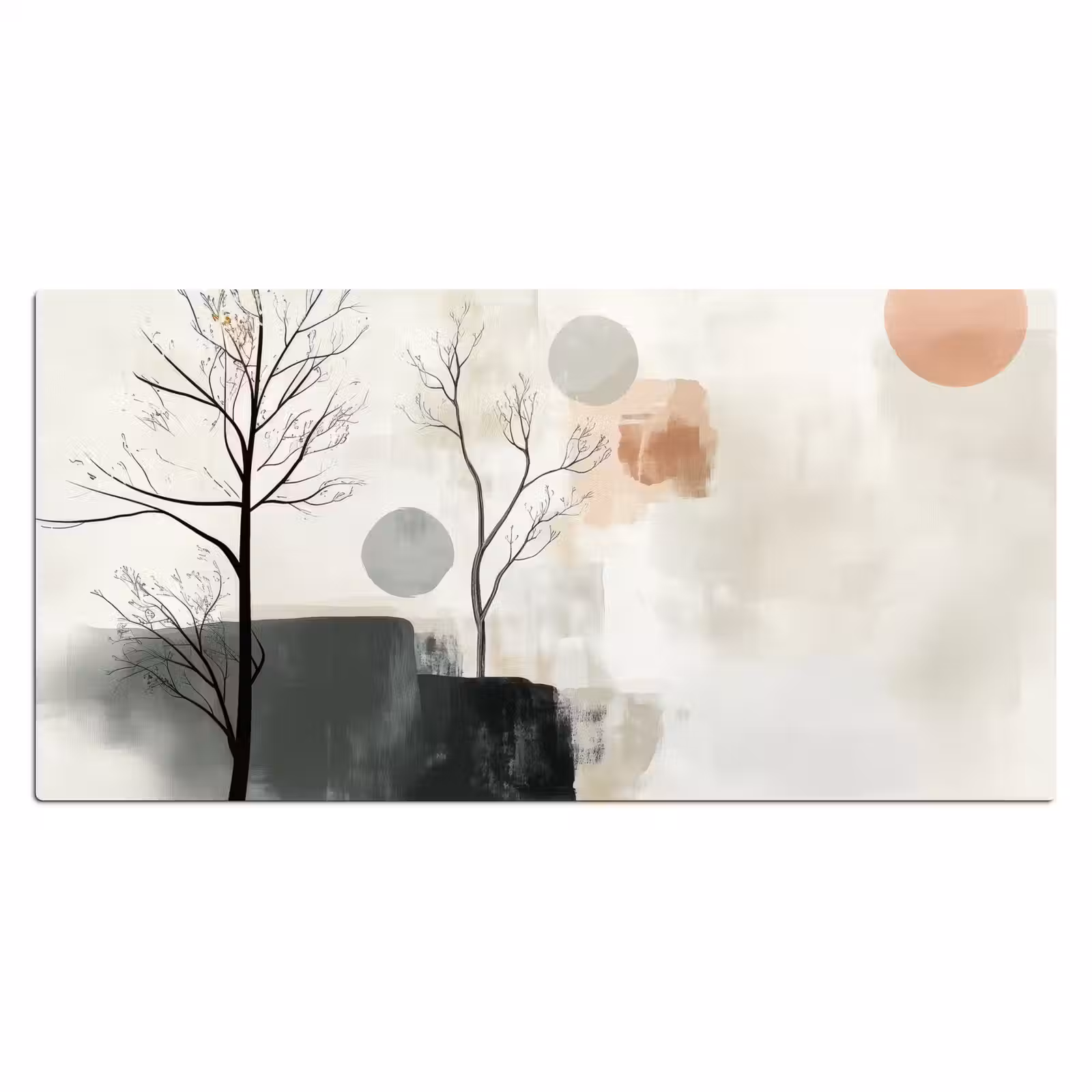 Bureau onderlegger - Wabi sabi - Beige - Plant — 1