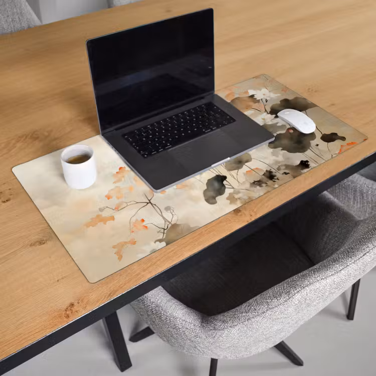 Bureau onderlegger - Bloemen - Japandi - Wabi sabi — 2