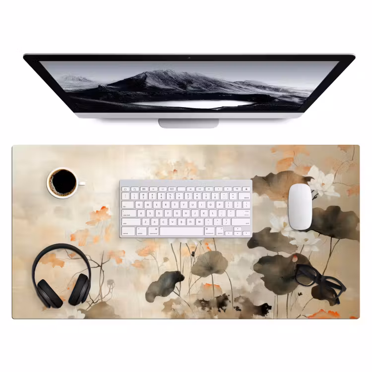 Bureau onderlegger - Bloemen - Japandi - Wabi sabi — 3
