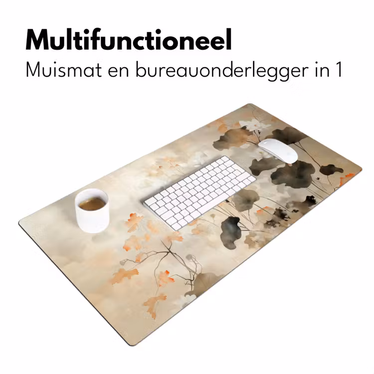 Bureau onderlegger - Bloemen - Japandi - Wabi sabi — 6