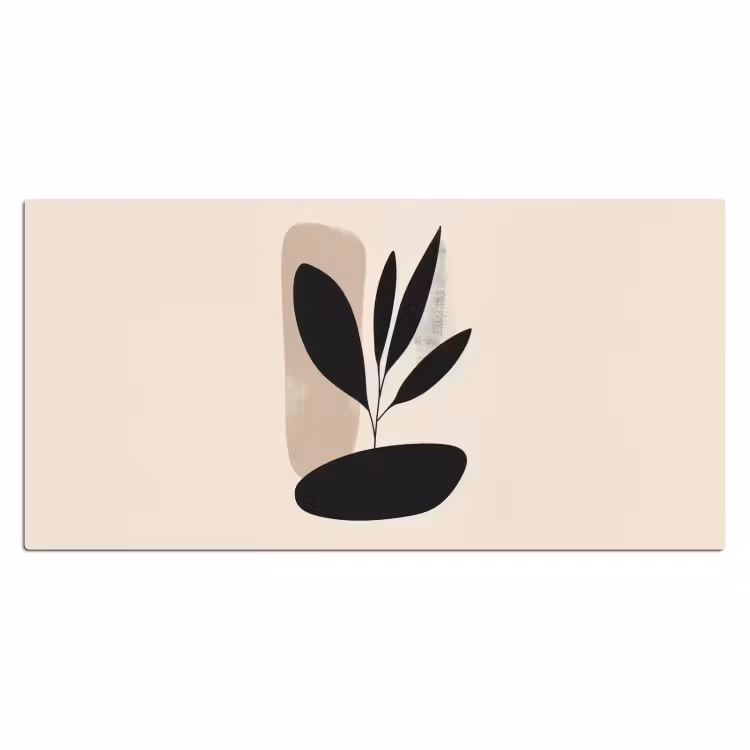 Bureau onderlegger - Plant - Beige - Japandi — 1