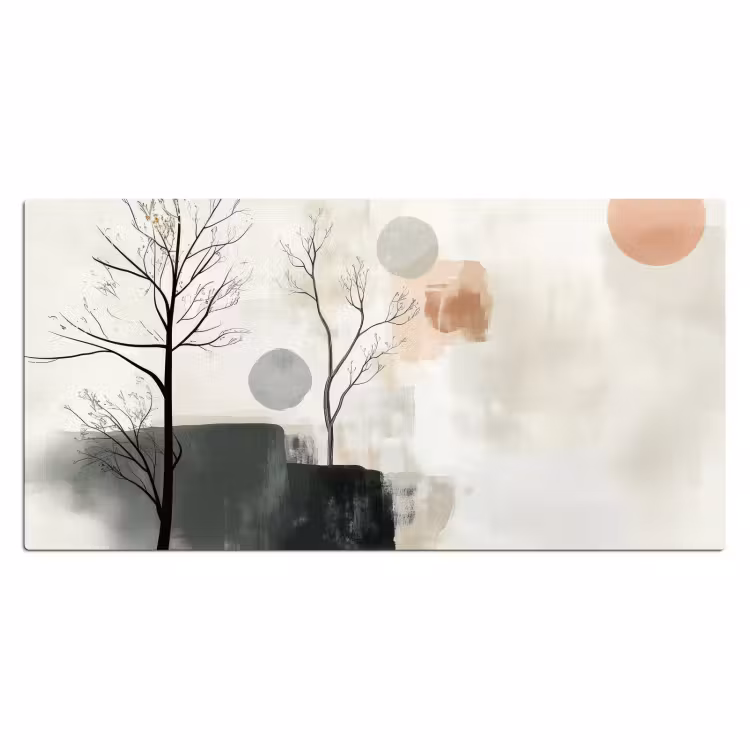 Bureau onderlegger - Wabi sabi - Beige - Plant — 1