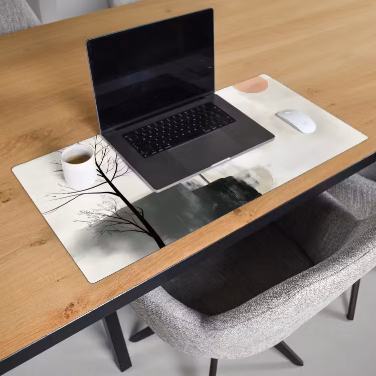 Bureau onderlegger - Wabi sabi - Beige - Plant — 2