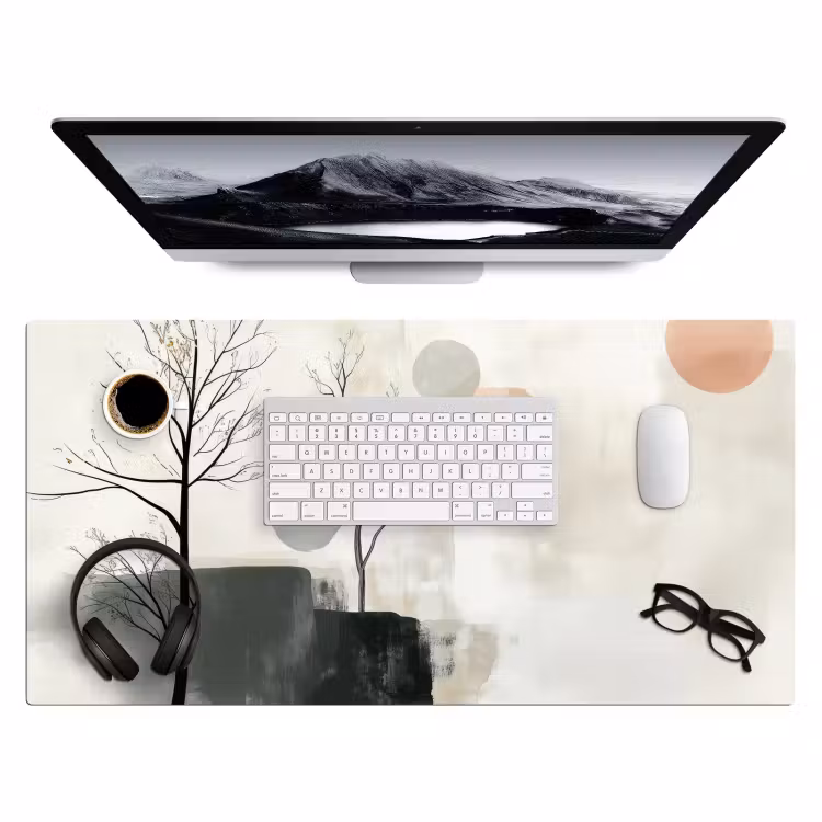 Bureau onderlegger - Wabi sabi - Beige - Plant — 3