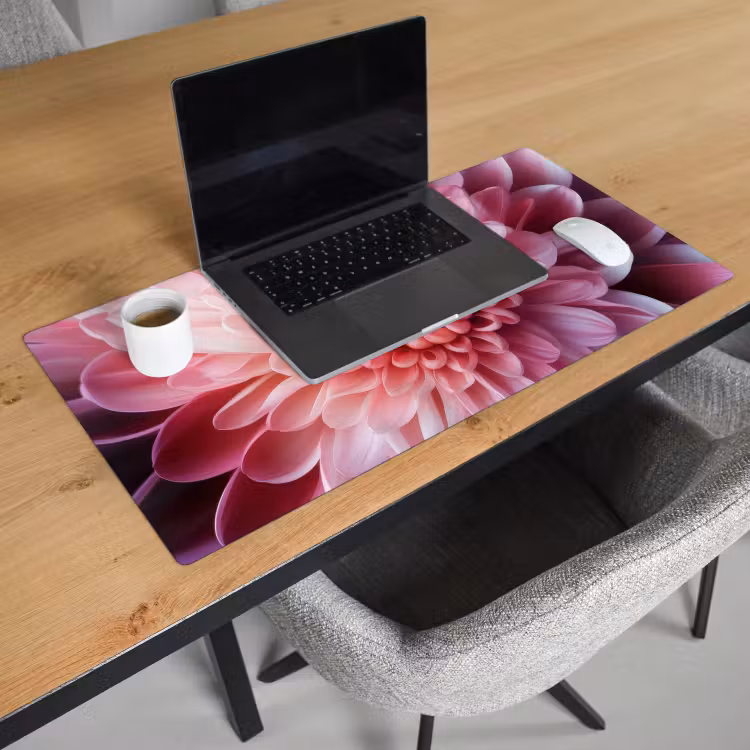 Bureau onderlegger - Dahlia - Bloem - Close up - Roze — 2
