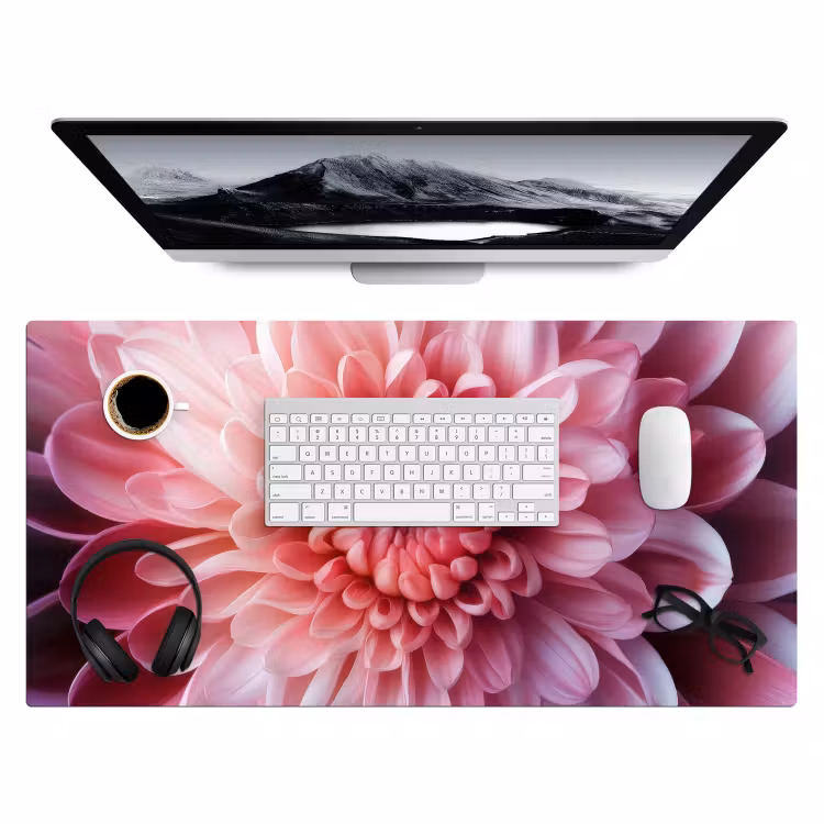 Bureau onderlegger - Dahlia - Bloem - Close up - Roze — 3