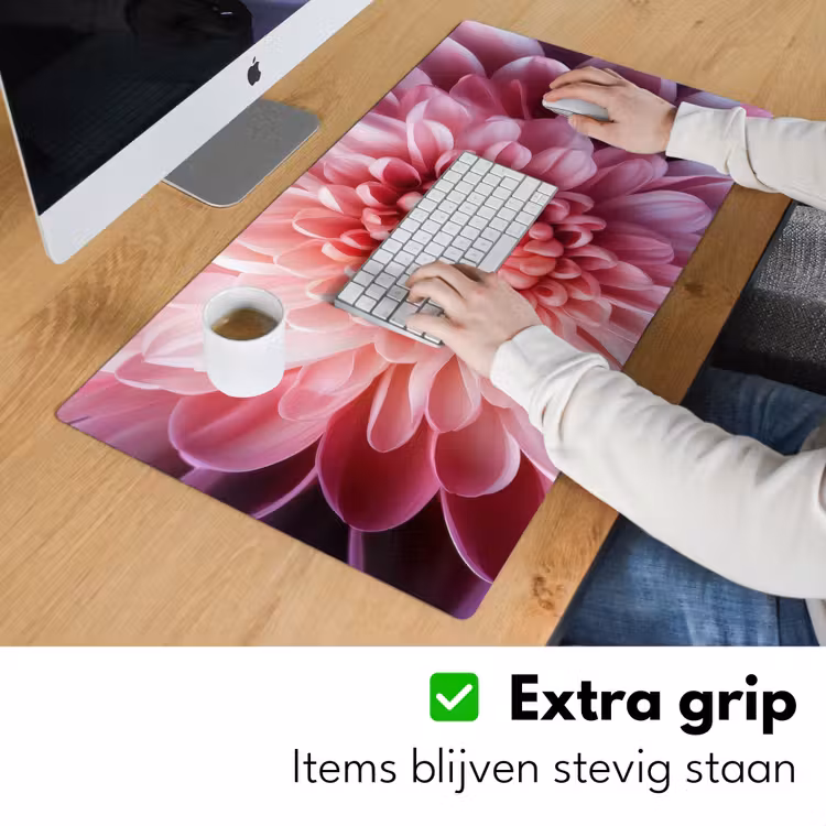 Bureau onderlegger - Dahlia - Bloem - Close up - Roze — 5