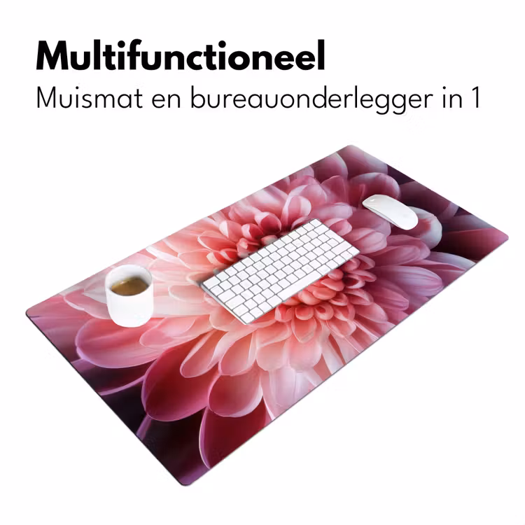 Bureau onderlegger - Dahlia - Bloem - Close up - Roze — 6