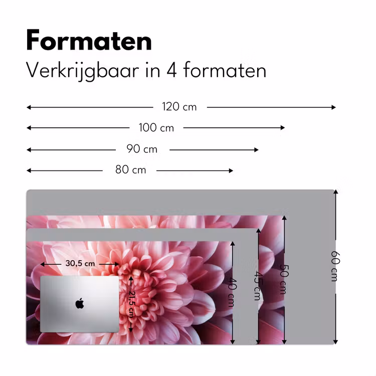Bureau onderlegger - Dahlia - Bloem - Close up - Roze — 7